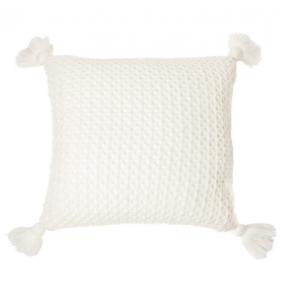 Coussin Tricot Blanc Janick